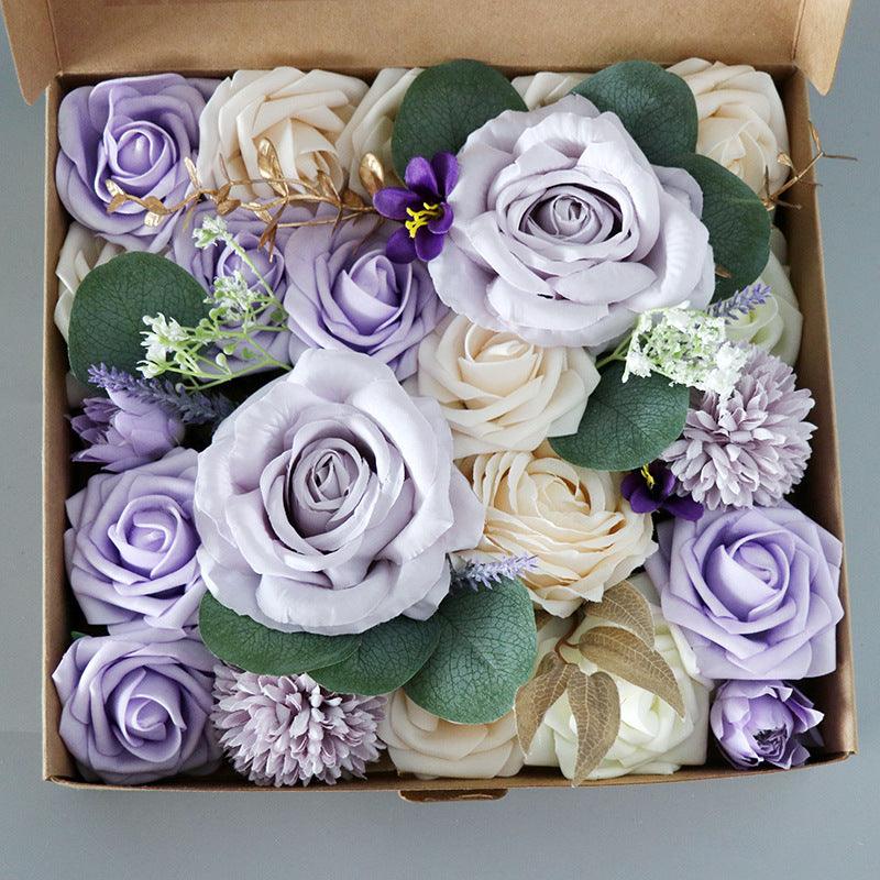 Simulation Silk Flowers Flower Box Valentine's Day Birthday DIY Hand Held Gift Set